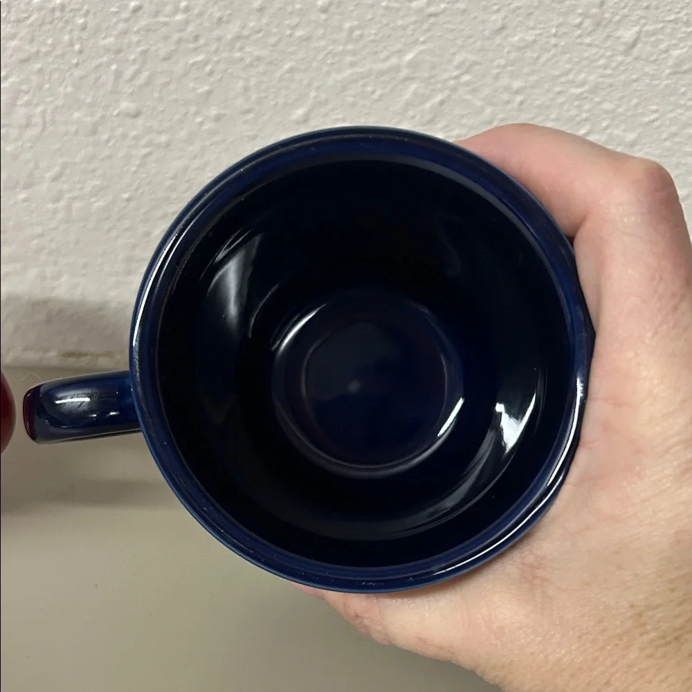 Fiesta Vibrant Red and Navy/cobalt Mug Duo - Picture 6 of 6